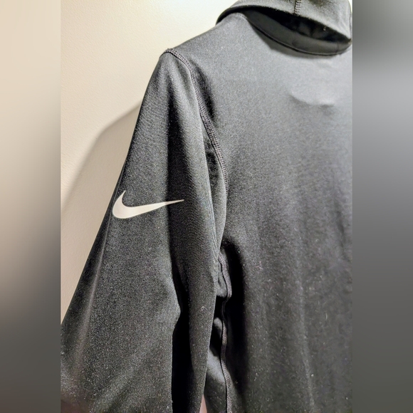 Nike Dri-fit Long Sleeve Black Cowl Neck Top Large Excellent Condition - Picture 10 of 11